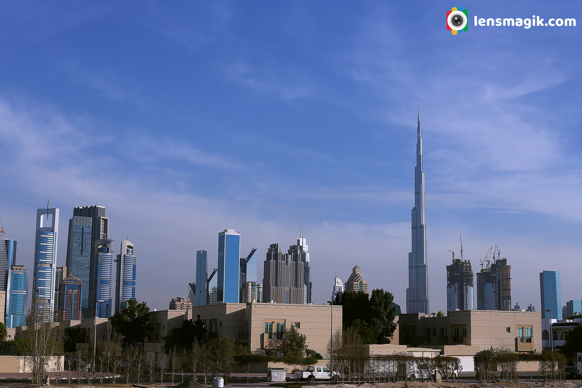 Burj Khalifa view from Dubai city