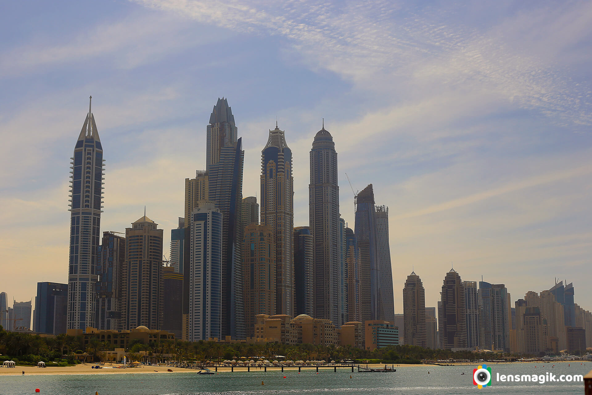 Dubai City view from cruise