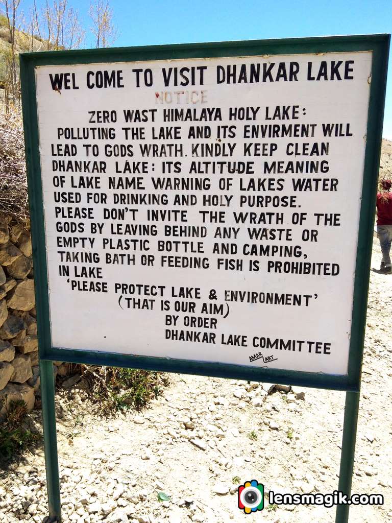 Towards Dhankar Lake