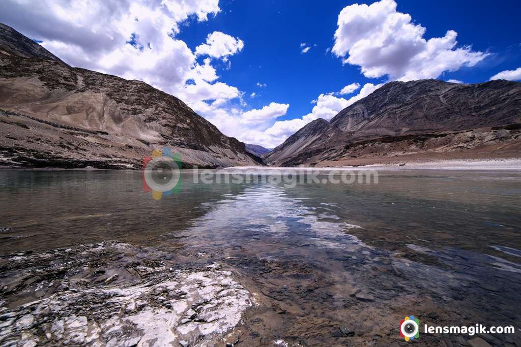 Confluence of River leh