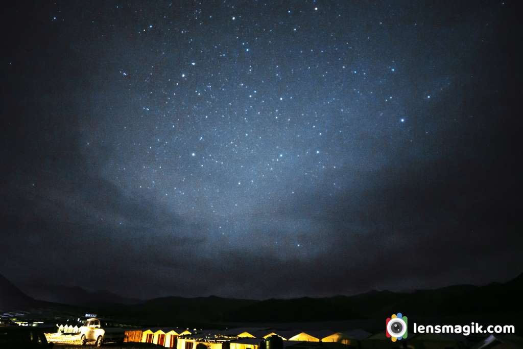 Pangong lake night sky