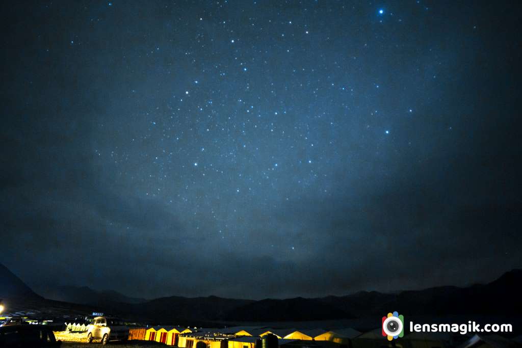 stargazing at pangong lake